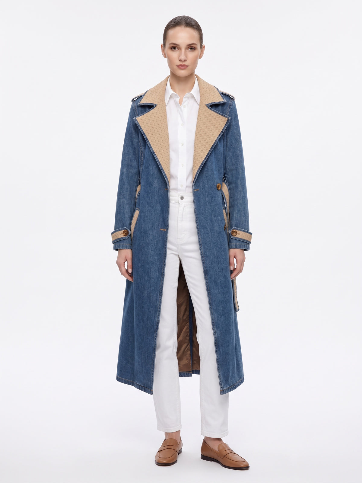 The Icon Denim Süet Trençkot