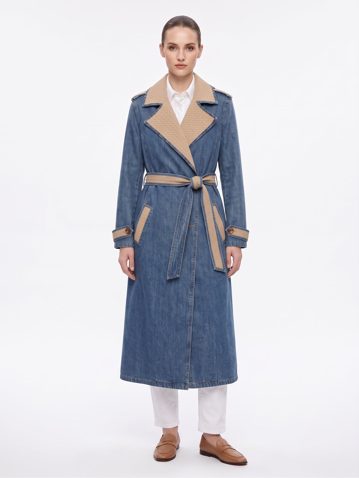 The Icon Denim Süet Trençkot