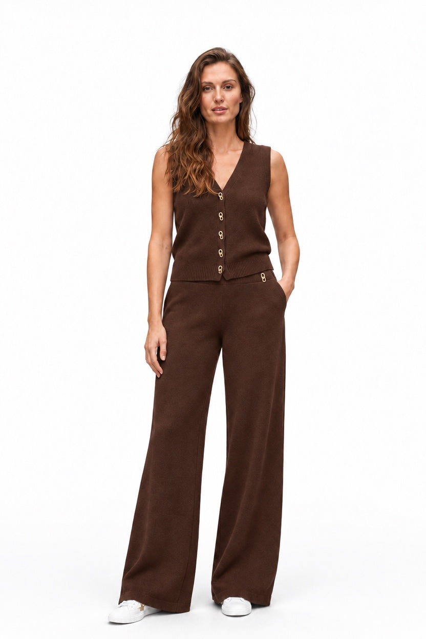 Romy Yelek ve Pantolon Triko Set